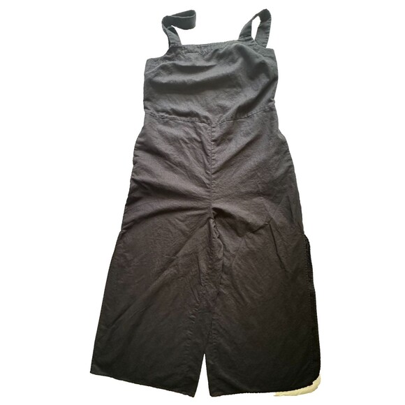 SEAFOLLY AUSTRALIA Black Criss Cross Back One Piece Jumpsuit LINEN XS Anthro - Picture 2 of 11